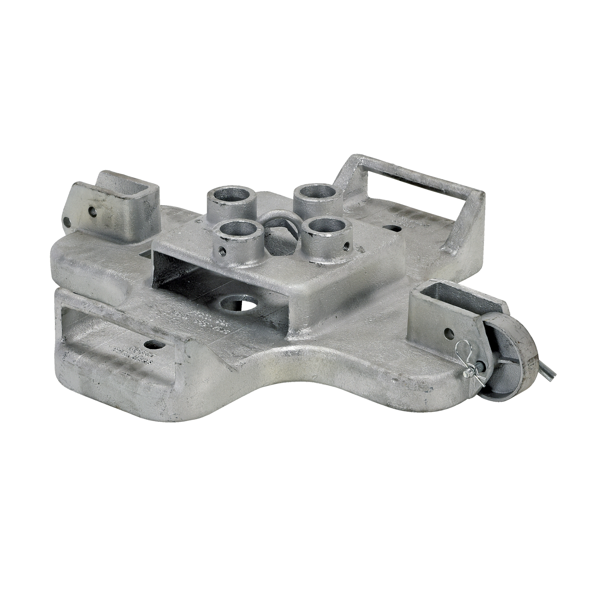Vestil Cast Iron Pipe Safety Railing Base — 2.13in. x 28.5in. x 5.7in., Gray, Model# VDKR-BASE